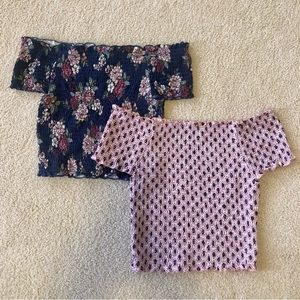 Rue21 Floral Tube Tops with Sleeves